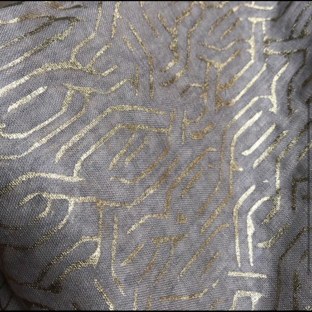 Westwood Trellis Pattern Gold Leaf Taupe Scarf